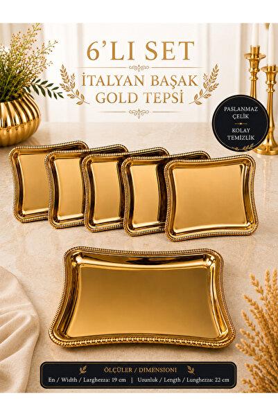 homebulans Başak model italyan gold tepsi