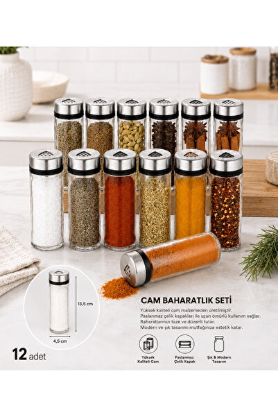 EMİN cam baharatlık seti