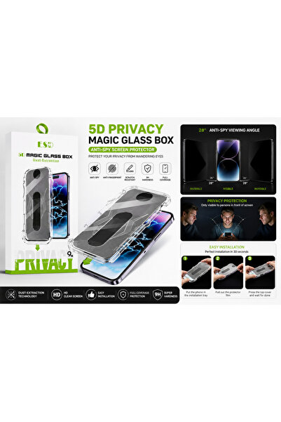 Apple Folie de sticlă securizată 5D Premium cu protecție de confidențialitate...