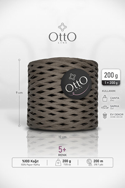 Otto Raffia • Mink (G11) • 200 Gr/250 m • Paper Raffia Yarn • Bag, Hat, Supla