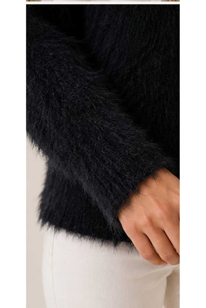 ASEZ BUTİK ZERAFETİN ADRESİ Asez Boutique Women's V-Neck Soft Textured Long Sleeve Knitwear Sweater