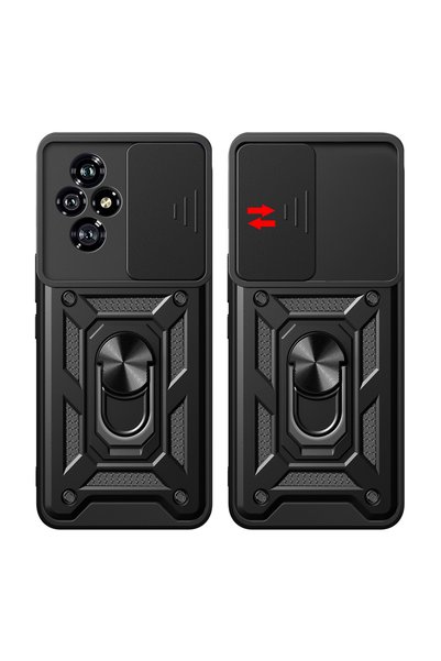 Generic Brand Honor 200 Case Sliding Camera Protector Magnetic Stand Tank Protection Axaktif