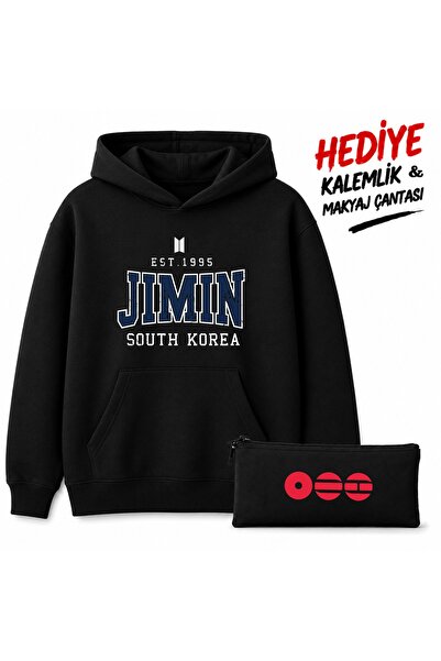 barsdepo BTS JIMIN Baskılı HOODIE, %100 PAMUK Unisex Çocuk / Yetişkin SWEATSH...