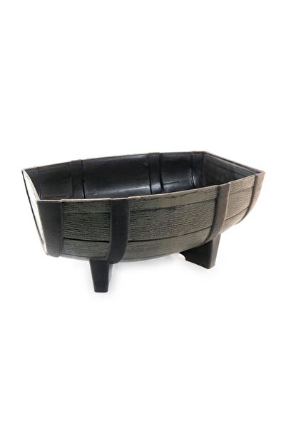 Solplant Ghiveci pentru flori, model butoi , 41x29x19 cm