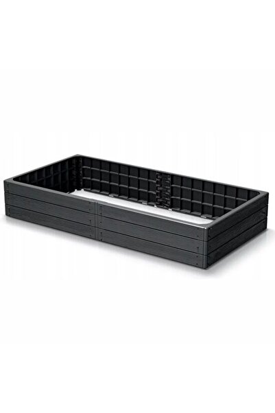 Solplant Pat/strat inaltat pentru flori, legume, din plastic, efect lemn, ant...