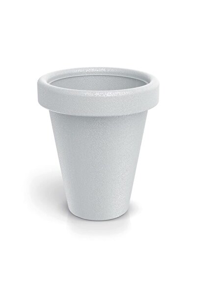 Solplant Ghiveci decorativ de flori, rotund, alb, 39x46 cm, 26.5 L, Origina