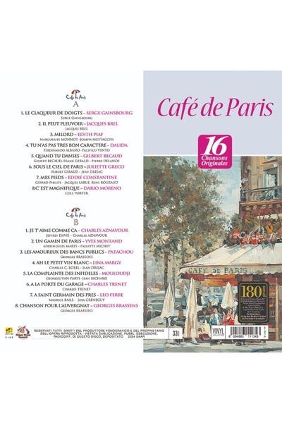 plakmarketi RENKLİ PLAK - Café de Paris / Various Artists (Mor renk LP)