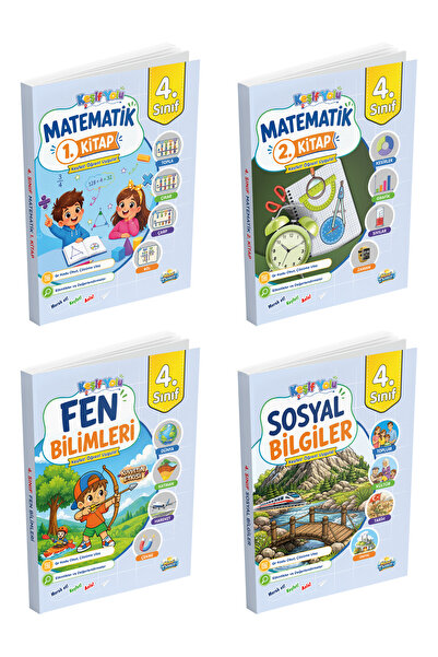 Mavi Deniz Yayınları Mavi Deniz 2027 4. Sınıf Keşif Yolu Matematik 1 Ve 2. Ki...