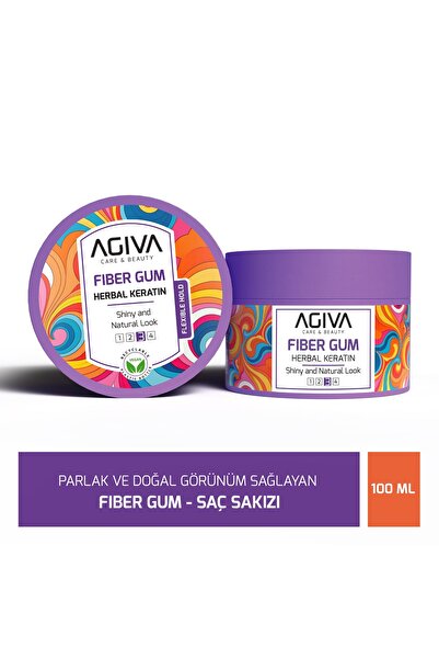 agıva CARE & BEAUTY Parlak Görünüm Sağlayan Fiber Gum Wax - Doğal Tutuş - Saç...