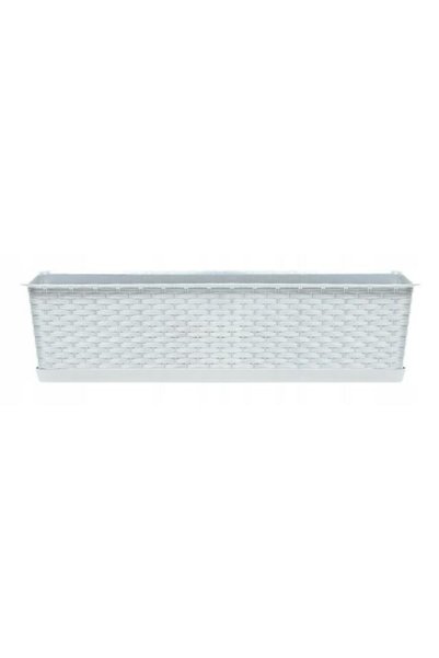 Solplant Jardiniera decorativa, alb, 68.5x17.3x15 cm, Ratolla Case P