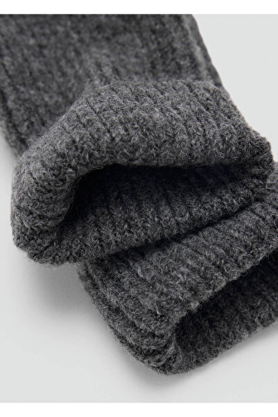 MANGO Kids Katlanmış manşetli fitilli eldivenler