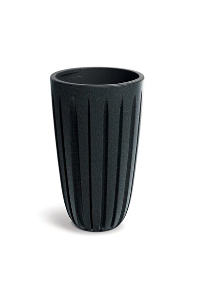 Solplant Ghiveci decorativ de flori, rotund, inalt, antracit, 29x50 cm, 23/9 ...