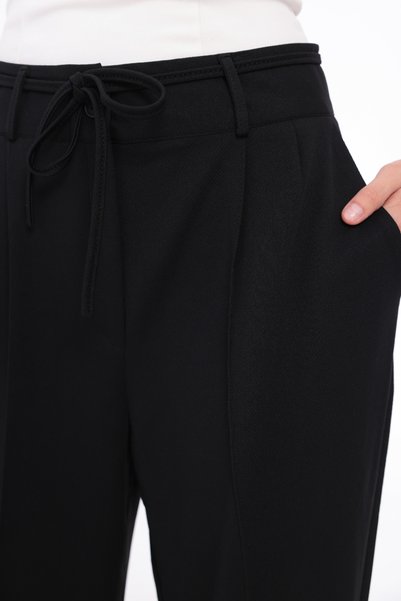 T SteepRockt Women's Palazzo Trousers Black Oversize Cut