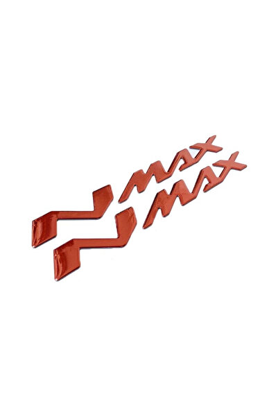 MOTTO YAMAHA NMAX 2014 - 2025 UYUMLU SELE ALTI METAL YAZI SETİ KIRMIZI