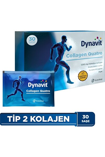 Dynavit Collagen Quatro 30 Saşe - Hidrolize Peptit Tip 2 Tavuk Kolajeni, MSM,...