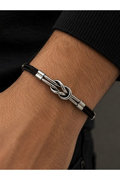 Focus Knot Model Adjustable Gift 316L Steel Men's Bracelet with Box