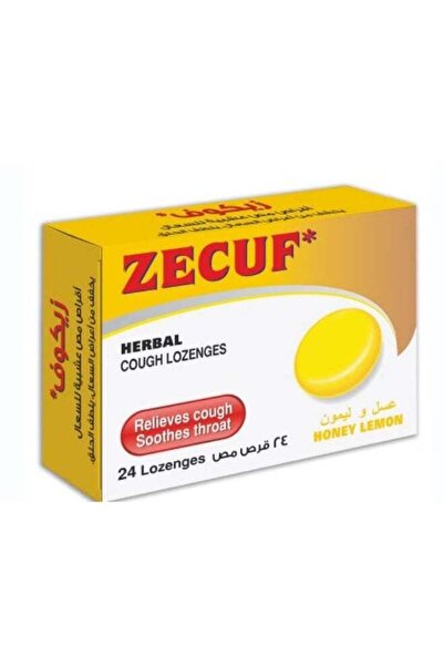 Zecuf Herbal Lozenges with Honey Lemon, 24 Count