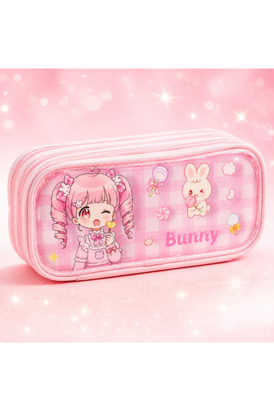 Fillikutum Kawaii Anime 3 Compartment Large Capacity Oversized Pencil Holder ...