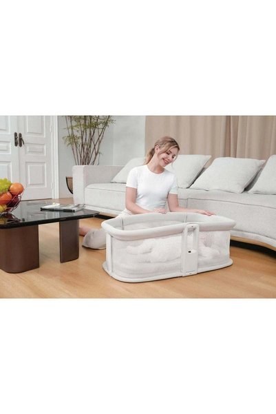 Mastela Bassinet Dream Starlight Bedside Bassinet Light Grey Birth+ to 12M