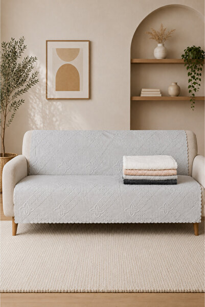 Bikaya Home Husă de canapea din pluș Focus 170x215 cm |   Textură moale |   Ș...