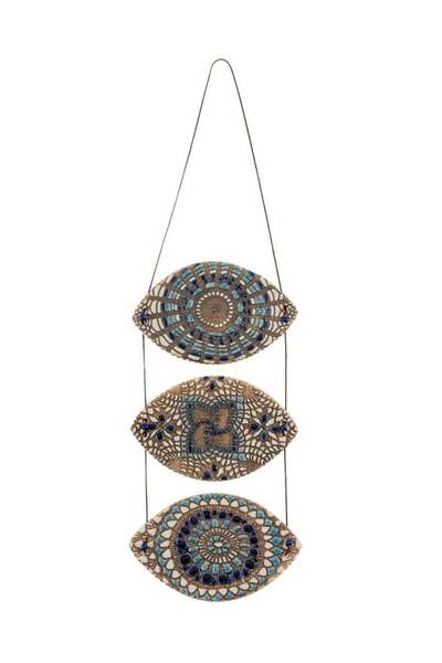 Paşabahçe Porselen Duvar Süsü 3'lü Göz Nazarlık 40 cm