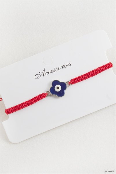 ZERO LAND CONCEPTA Flower Macramé-Knotted (162100) Bracelet, Red