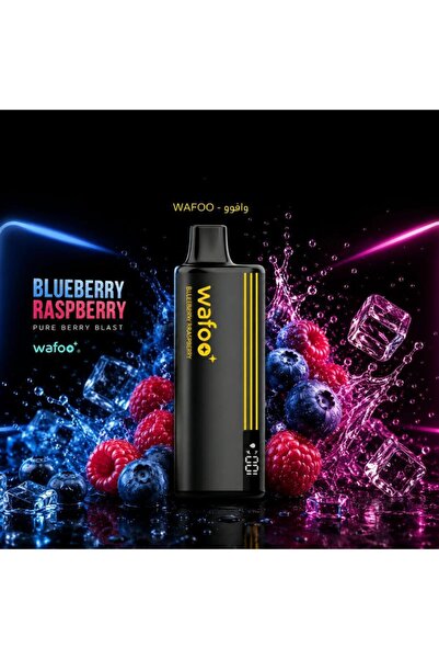 WAFOO سحبة وافو 16 ألف موشة نكهة توت أزرق وتوت أحمر - 16000 Puffs Blueberry R...