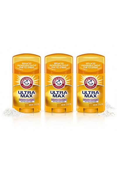 Arm&Hammer ألترا ماكس باودر فريش - مزيل عرق ومضاد للتعرق، 3 قطع × 28 جرام