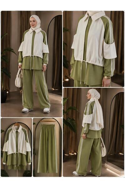 Rose Design Boutique GARNİLİ ŞERİTLİ İKİLİ ŞIK VE RAHAT TAKIM