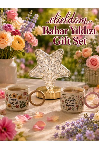 elieldam Doğum Günü, Özel Gün, Yeni İş, Yeni Ev Hediyesi Çiçek Desenli Porsel...