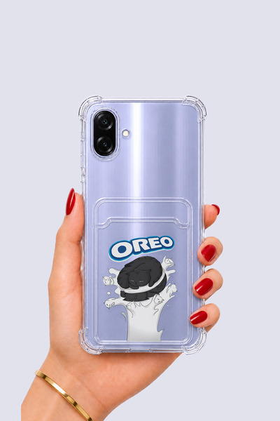 Ethab Giyim Samsung Galaxy A07 Oreo Patterned Case with Card Holder - Glst614...