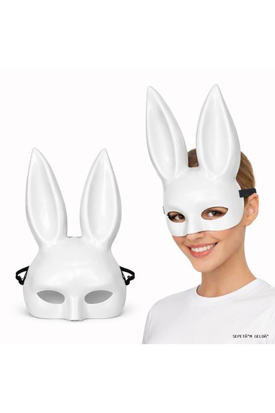 ZERO LAND Spt-Gld Long-Eared White Luxury (25120) Rabbit Mask