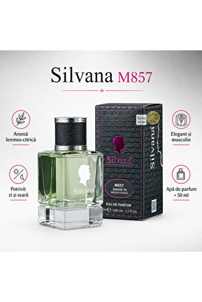 Silvana Parfum Bărbați M857, Aromă Chic No. 70, Lemnos-Citric, 50 ml