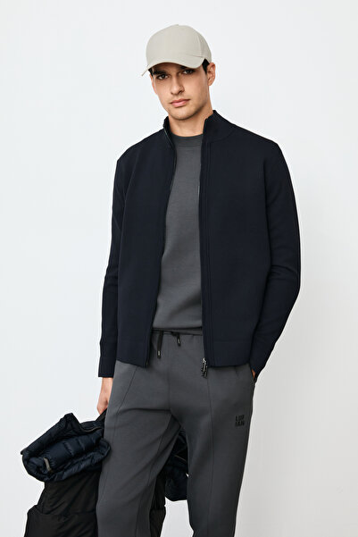 Lufian Enrico Men's Cardigan Navy Blue