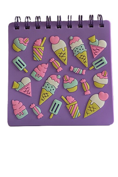 ada çanta kırtasiye Square Notepad with Colorful Silicone Cover (12Cmx12Cm) U...