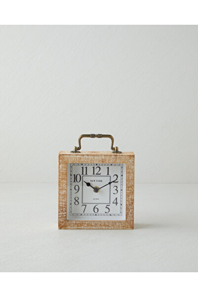 English Home Adalia Mdf Masa Saati 15x17x5,5 cm Naturel