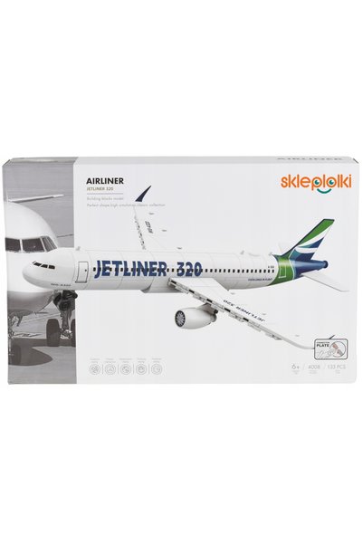 Skleplolki Set de construcție avion de pasageri A-320, 133 de piese