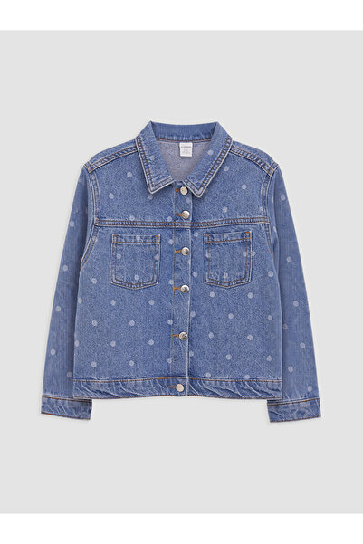 LC Waikiki Lcw Kids Polka Dot Girls' Jean Jacket