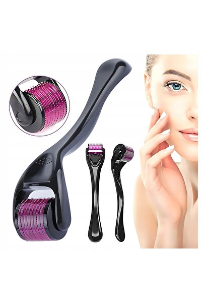 Ayawaska Derma roller 0.5 mm pentru mezoterapie cu 540 ace din otel inoxidabi...