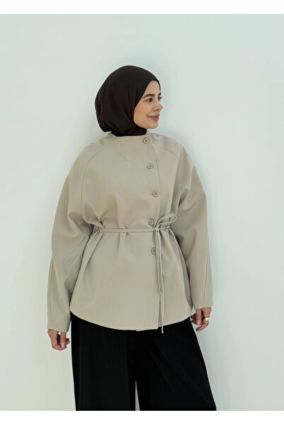 MODA AKSA 7788 BAĞCIKLI DİK YK CEKET TAŞ