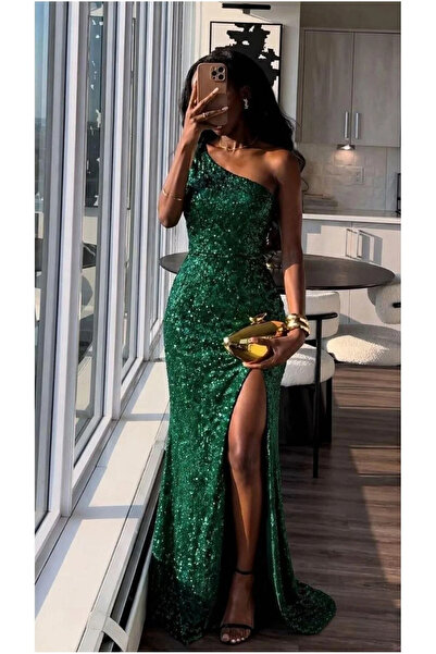 Veraura Lifestyle Women's trendy velvet asymmetrical neckline sequin evening ...