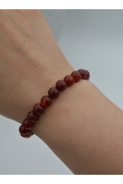 Stoneage Red Yemeni Agate Bracelet - Brown -