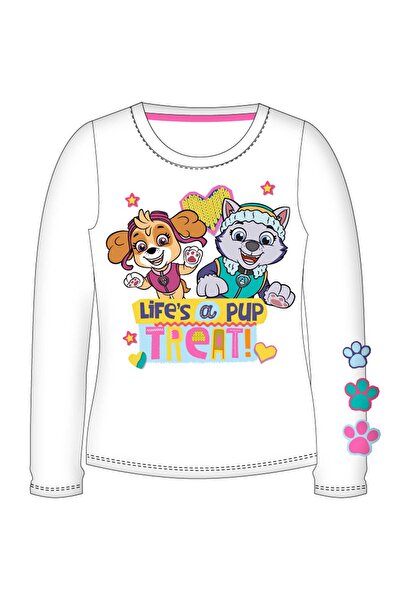 PAW PATROL Bluza alba, 100% bumbac