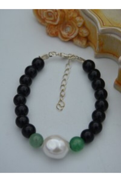 Stoneage Onyx, Aventurine and Mallorca Pearl Bracelet - Multicolored -