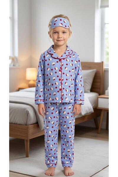 meymers DJEVOJČIČKI PREDNJI PIJAMA SET SA DUGIM RUKAVIMA I ŠARA HELLO KITY (S...