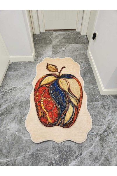 YTR HOME Dijital Baskı Yıkanabilir Kaymaz Taban Dekoratif Salon Mutfak Halısı...