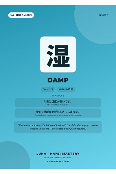 OEM Poster Kanji Umed, Simbol Japonez pentru Umiditate, Decor Perete Minimali...
