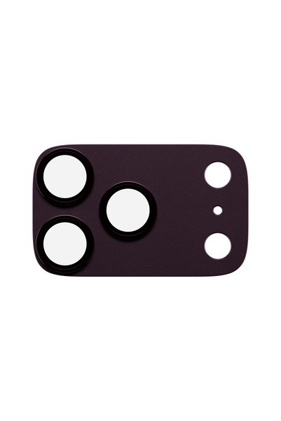 Panzer Glass Fender Kamera Lens Koruyucu Dark Cherry Burgonya iPhone 18 Pro