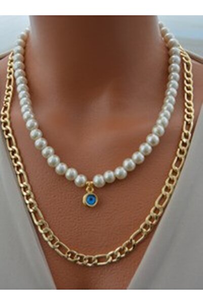 Stoneage Necklace - Gold Color -