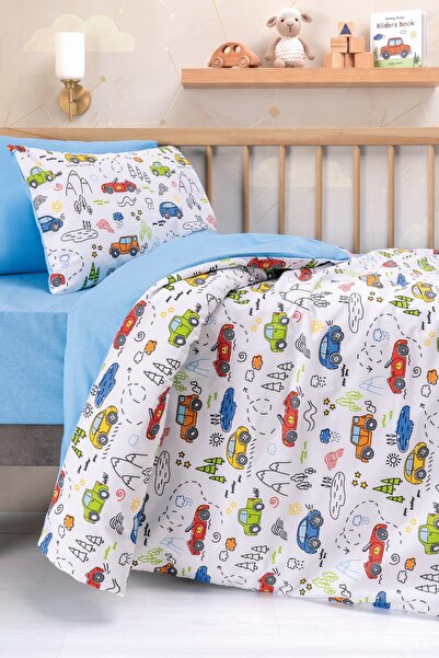 Cotton Box Baby Bedding Set Scooty Blue